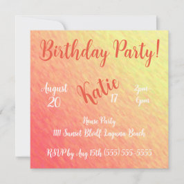 Sunrise Sparkle-Birthday- Einladung