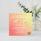 Sunrise Sparkle-Wedding- Einladung (Stehend Vorderseite)