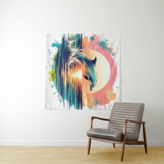 Sunrise Splash Wandteppich (Beispiel (Horizontal))