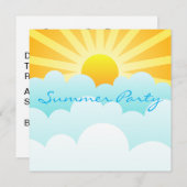 Sunrise Summer Party Einladung Card (Vorne/Hinten)