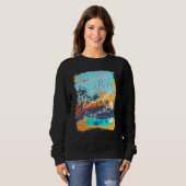 Sunrise Sunburn Sunset Wiederholen Retro Vintag Sweatshirt (Vorne ganz)
