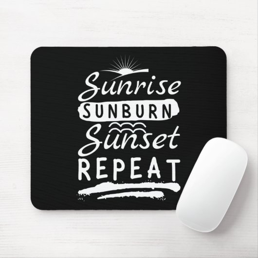 Sunrise Sunburn Sunset Wiederholen Summer Beach Mousepad (Mit Mouse)