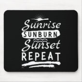 Sunrise Sunburn Sunset Wiederholen Summer Beach Mousepad (Vorne)