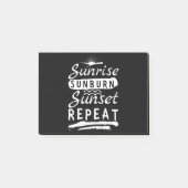 Sunrise Sunburn Sunset Wiederholen Summer Beach Post-it Klebezettel (Vorderseite)