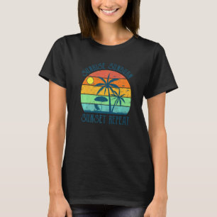 Sunrise Sunburn Sunset Wiederholung Männer Frauen T-Shirt