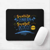 Sunrise Sunburn Sunset Wiederholung Mousepad (Mit Mouse)