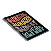 Sunrise Sunburn Sunset Wiederholung Notizblock (Rechte Seite)