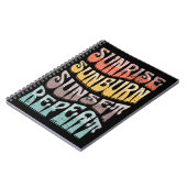 Sunrise Sunburn Sunset Wiederholung Notizblock (Linke Seite)