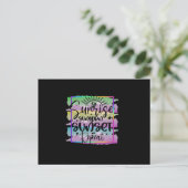 Sunrise Sunburn Sunset Wiederholung Postkarte (Stehend Vorderseite)