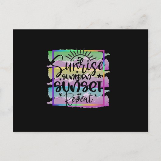 Sunrise Sunburn Sunset Wiederholung Postkarte (Vorderseite)