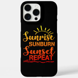 Sunrise Sunburn Sunset Wiederholung Retro Sommer iPhone 16 Pro Max Hülle