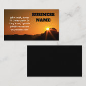 Sunrise Sunburst Mountain Visitenkarte (Vorne/Hinten)