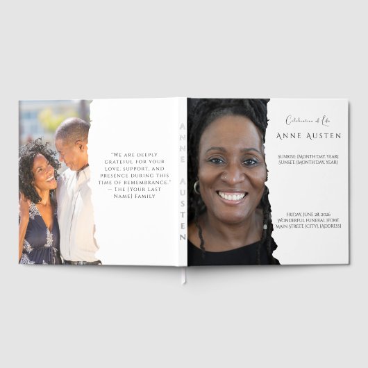 Sunrise & Sunset Foil Funeral Gästebuch - 100 Pgs (Voll)