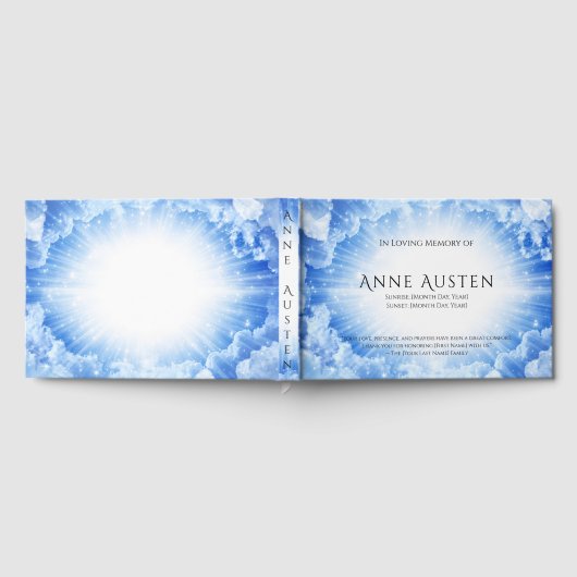 Sunrise & Sunset Funeral Guest Book Gästebuch (Voll)