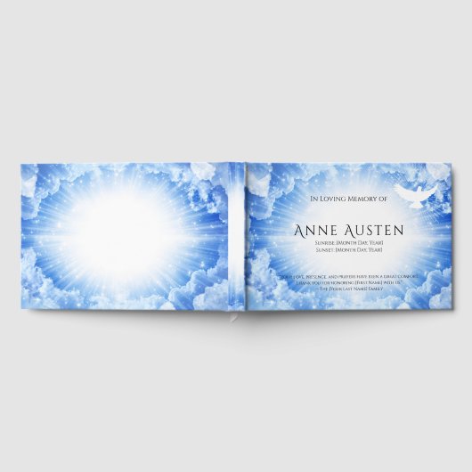 Sunrise & Sunset Funeral Guest Book Gästebuch (Voll)