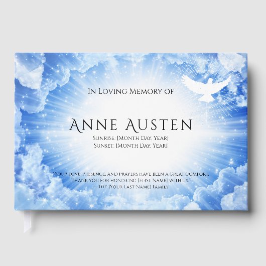 Sunrise & Sunset Funeral Guest Book Gästebuch (Vorderseite)