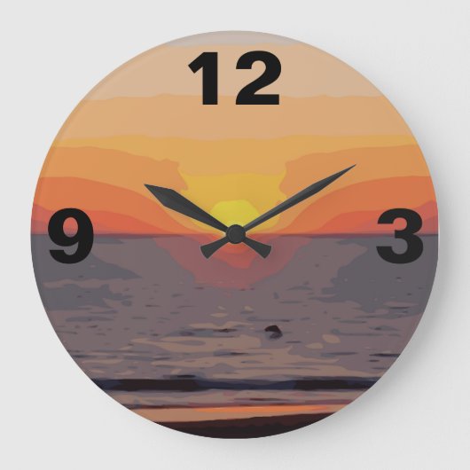 SUNRISE-SUNSET GROßE WANDUHR (Vorderseite)