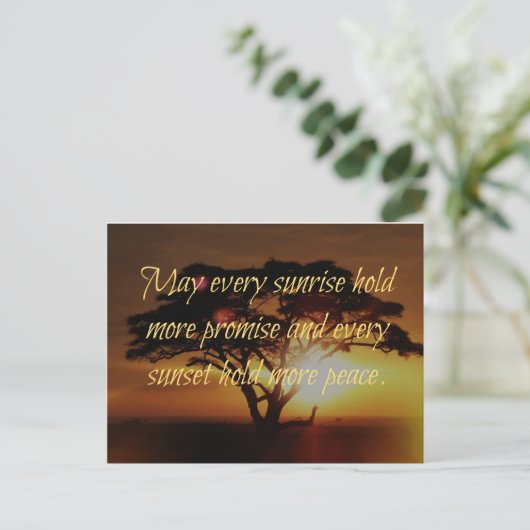 Sunrise, Sunset Postkarte (Stehend Vorderseite)