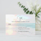 *~* Sunrise Sunset Sea Ocean - Beach Wedding UAWG RSVP Karte (Stehend Vorderseite)