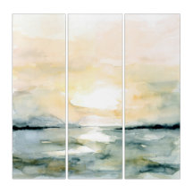 Sunrise Sunset Seascape Wasserfarbe Set 3