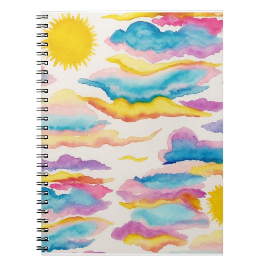 Sunrise Sunset Watercolor Journal Notizblock (Vorderseite)