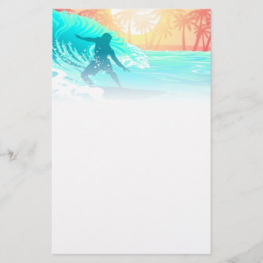 Sunrise Surfer Briefpapier (Vorderseite)