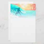 Sunrise Surfer Briefpapier (Vorne/Hinten)