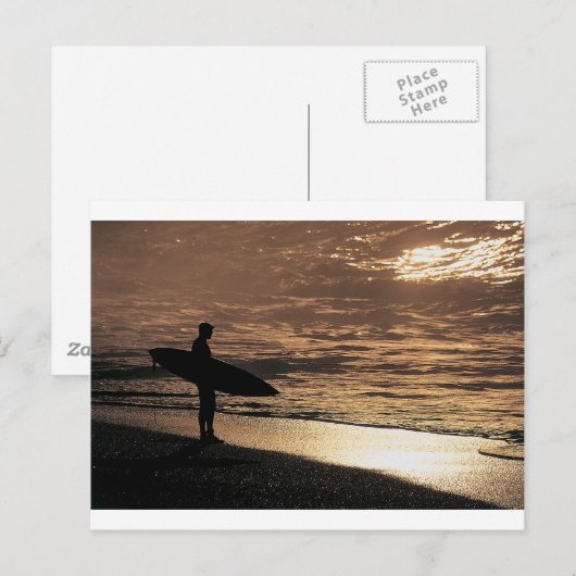 Sunrise Surfer Postkarte (Vorne/Hinten)