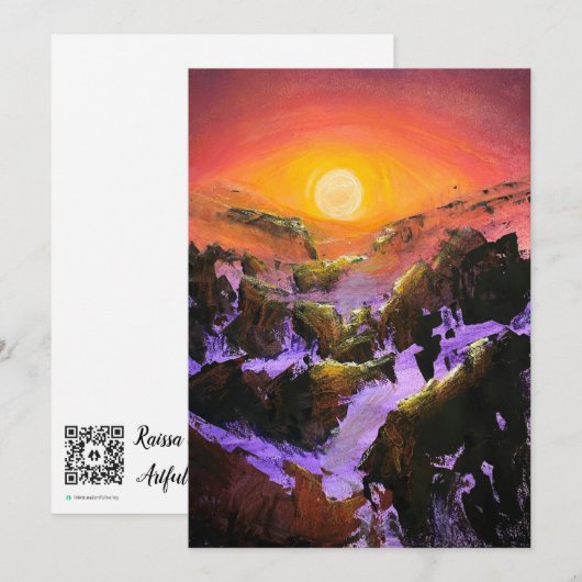 Sunrise Thaw Dankeskarte (Vorne/Hinten)