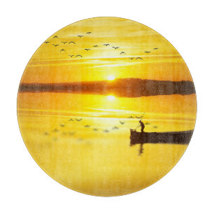 Sunrise Traditionelles Fishmonger Boat Schneidebrett