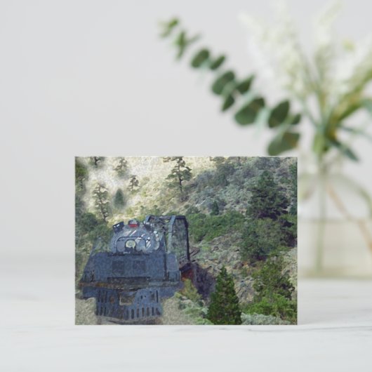 Sunrise Train Postkarte (Stehend Vorderseite)