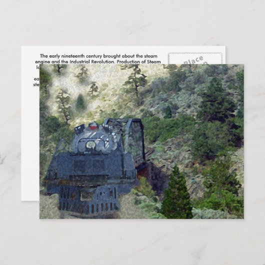 Sunrise Train Postkarte (Vorne/Hinten)