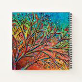 Sunrise Treetop Birds II Notizblock (Rückseite)