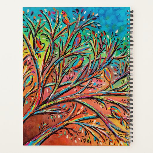 Sunrise Treetop Birds II Planer (Rückseite)