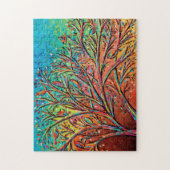 Sunrise Treetop Birds II Puzzle (Vertikal)