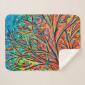 Sunrise Treetop Birds II Sherpadecke (Vorderseite (Horizontal))