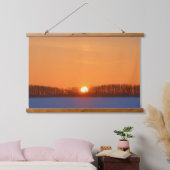 Sunrise über Prairie | Manitoba, Kanada Wandteppich Mit Holzrahmen (Schlafzimmer)