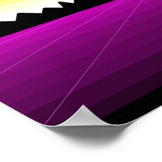 Sunrise Vaporwave Poster (Ecke)