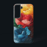 Sunrise Venen Samsung Galaxy Hülle<br><div class="desc">Petalen mit Pfirsich und blauem Licht wie eine aufgehende Sonne.</div>