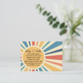 Sunrise Vintag I Retro Sun Buchanfrage Begleitkarte (Stehend Vorderseite)