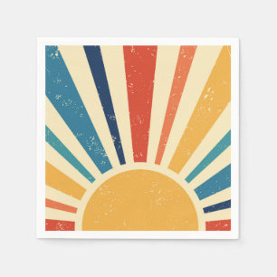Sunrise Vintag I Retro Sun I Boho Sunshine Serviette
