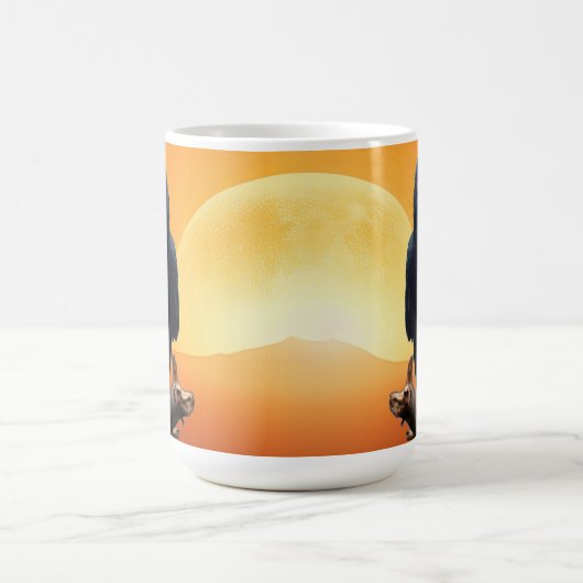 Sunrise Wild Nature Crow Bird Kaffeetasse (Mittel)
