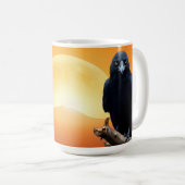 Sunrise Wild Nature Crow Bird Kaffeetasse (VorderseiteRechts)
