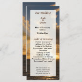 Sunrise with Clouds St. Martin Wedding Program Programm (Vorne/Hinten)