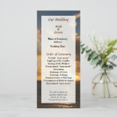 Sunrise with Clouds St. Martin Wedding Program Programm (Stehend Vorderseite)