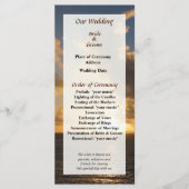 Sunrise with Clouds St. Martin Wedding Program Programm (Vorderseite)