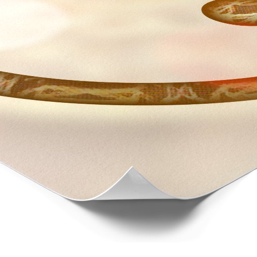 Sunrise Yin Yang Mandala Poster (Ecke)