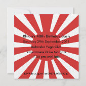 Sunrise Yoga Stil Geburtstagseinladung Einladung (Rückseite)