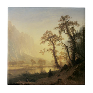 Sunrise, Yosemite Valley von Albert Bierstadt Fliese