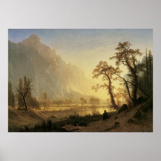 Sunrise, Yosemite Valley von Albert Bierstadt Poster (Vorne)